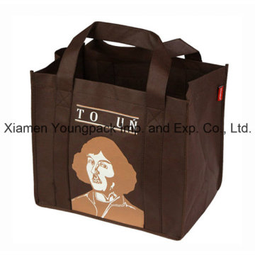 Custom Logo Printed Eco Friendly Non-Woven Reusable Tote Grocery Bag